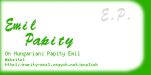 emil papity business card